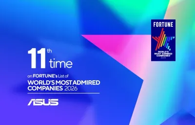 ASUS oslavuje 11. zaradenie do zoznamu Fortune World’s Most Admired Companies