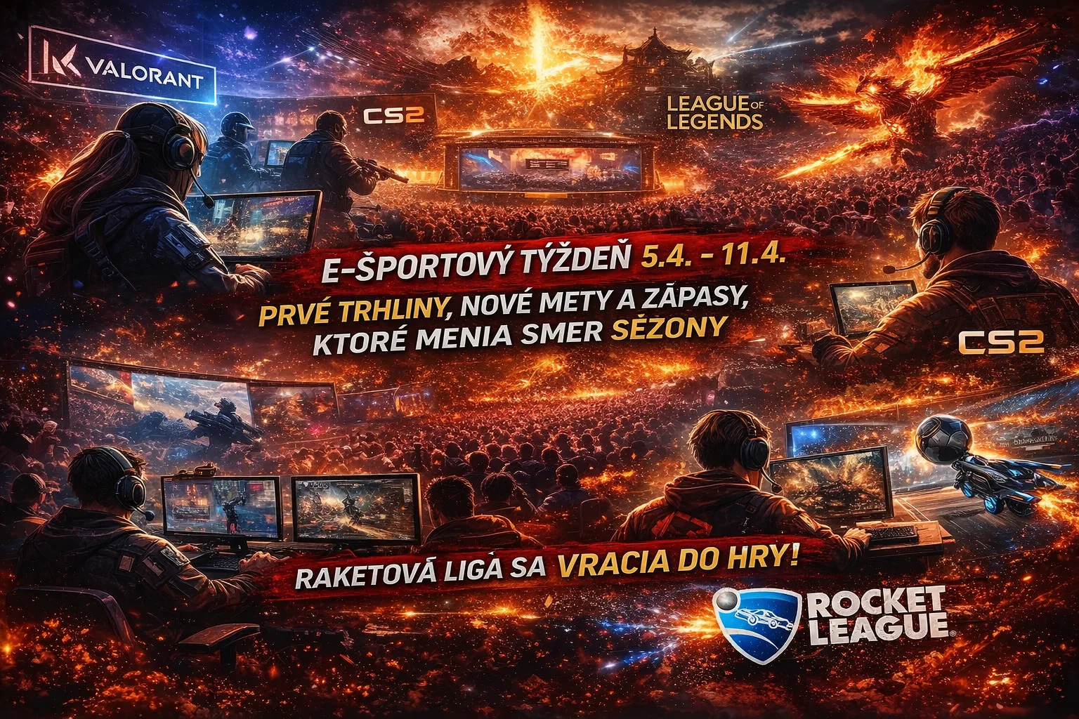 E-športový týždeň (5.4. – 11.4.): forma sa láme, meta sa mení a sezóna naberá jasný smer