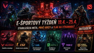 E-športový týždeň (19.4. – 25.4.): stabilizácia meta, prvé krízy a tlak na výkonnosť
