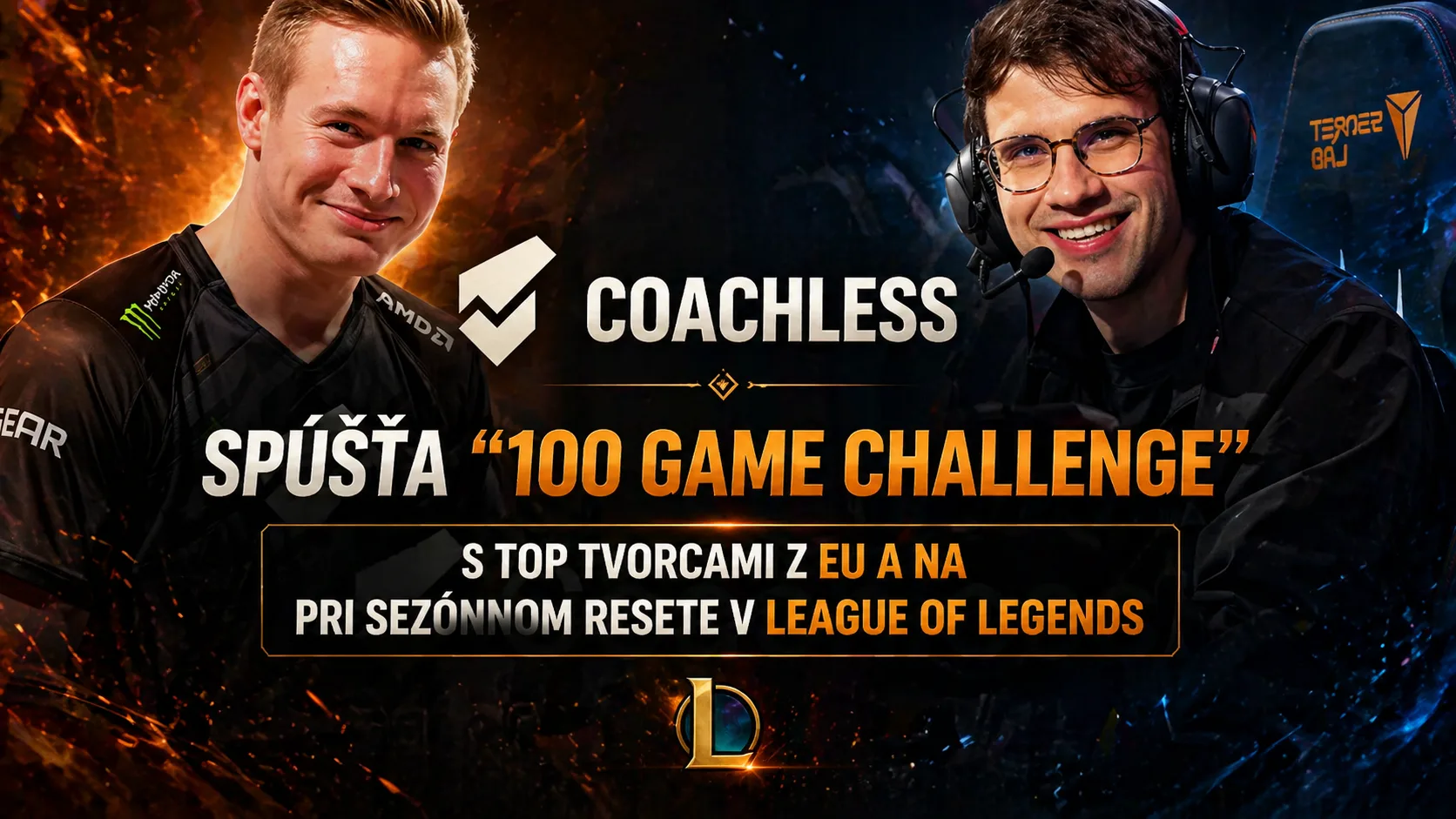 Coachless spúšťa "100 Game Challenge" s top tvorcami z EU a NA pri sezónnom resete v League of Legends