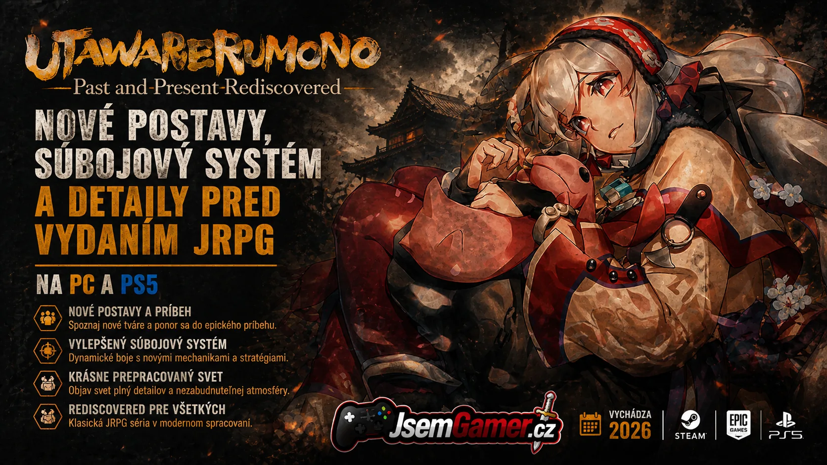 Utawarerumono Past and Present Rediscovered: Nové postavy, súbojový systém a detaily pred vydaním JRPG na PC a PS5