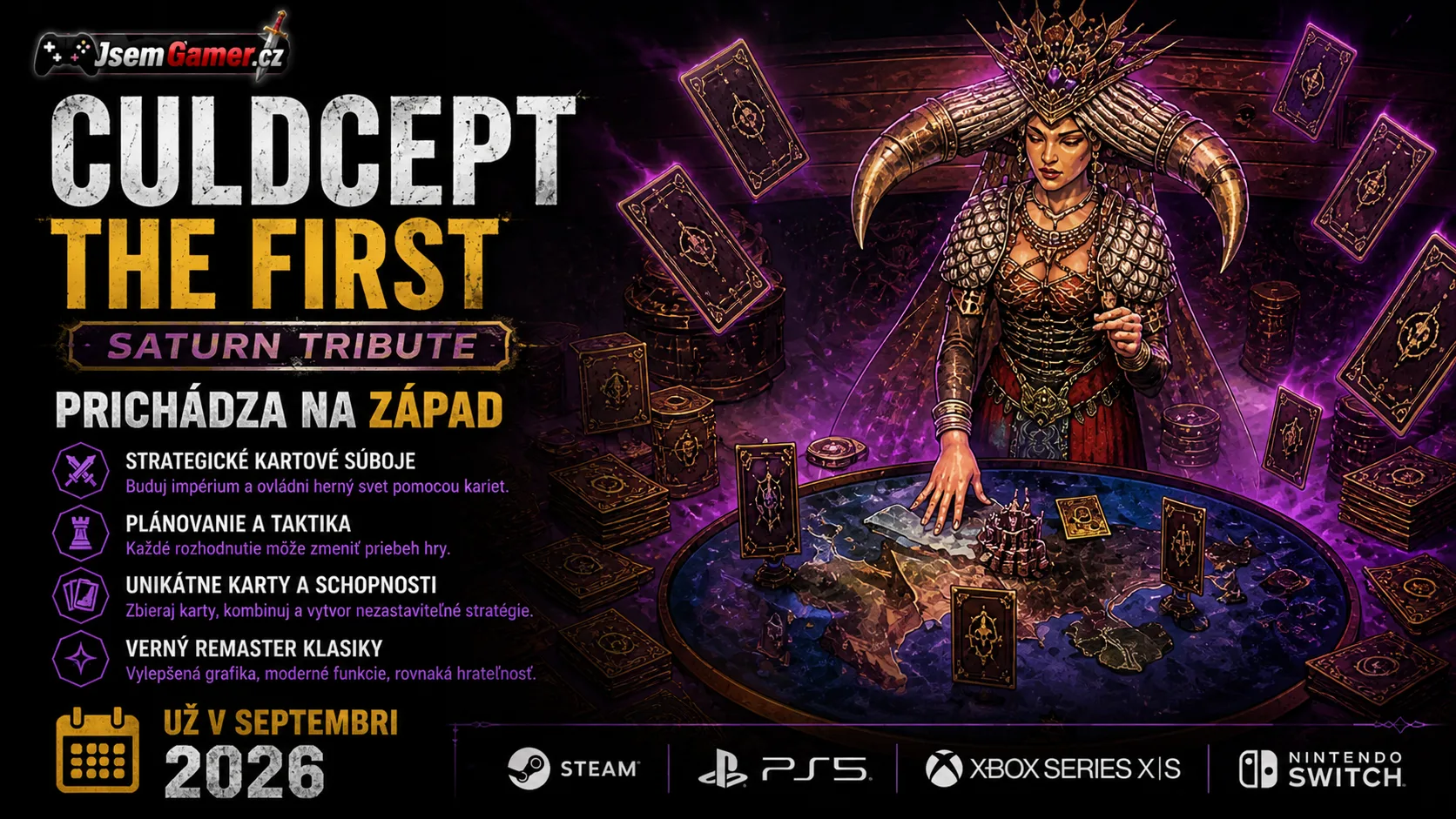 Culdcept The First Saturn Tribute prichádza na Západ: Kartová stratégia mieri na PS5, Xbox aj Switch už v septembri 2026
