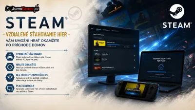 Steam novinka: Vzdialené sťahovanie hier Vám umožní hrať okamžite po príchode domov