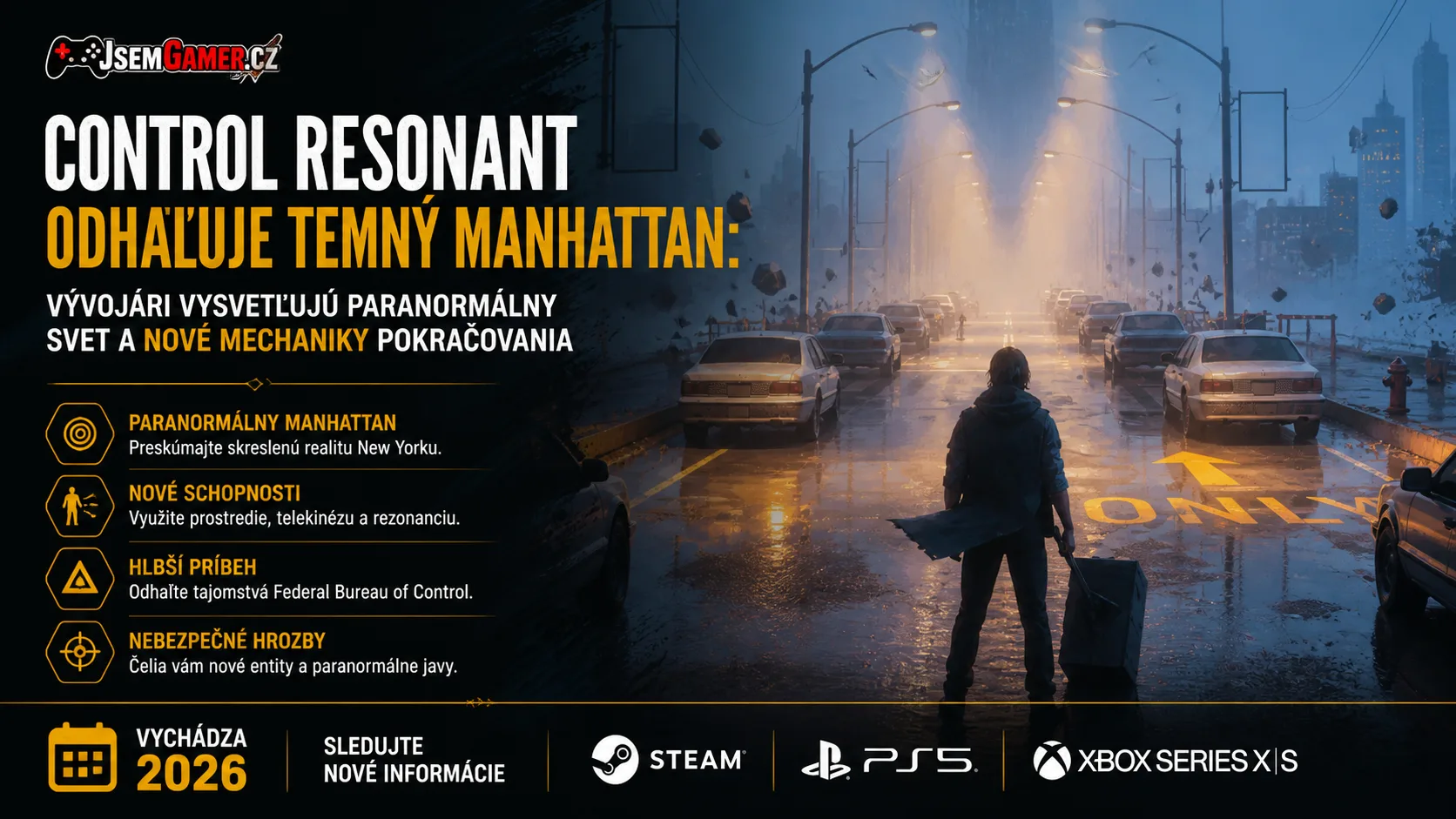 CONTROL Resonant odhaľuje temný Manhattan: Vývojári vysvetľujú paranormálny svet a nové mechaniky pokračovania