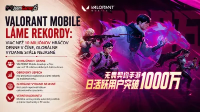 VALORANT Mobile láme rekordy: Viac než 10 miliónov hráčov denne v Číne, globálne vydanie stále nejasné