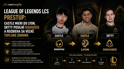 League of Legends LCS prestup: Castle mieri do LYON, Srtty posilní Disguised a rozbieha sa veľké toplane domino