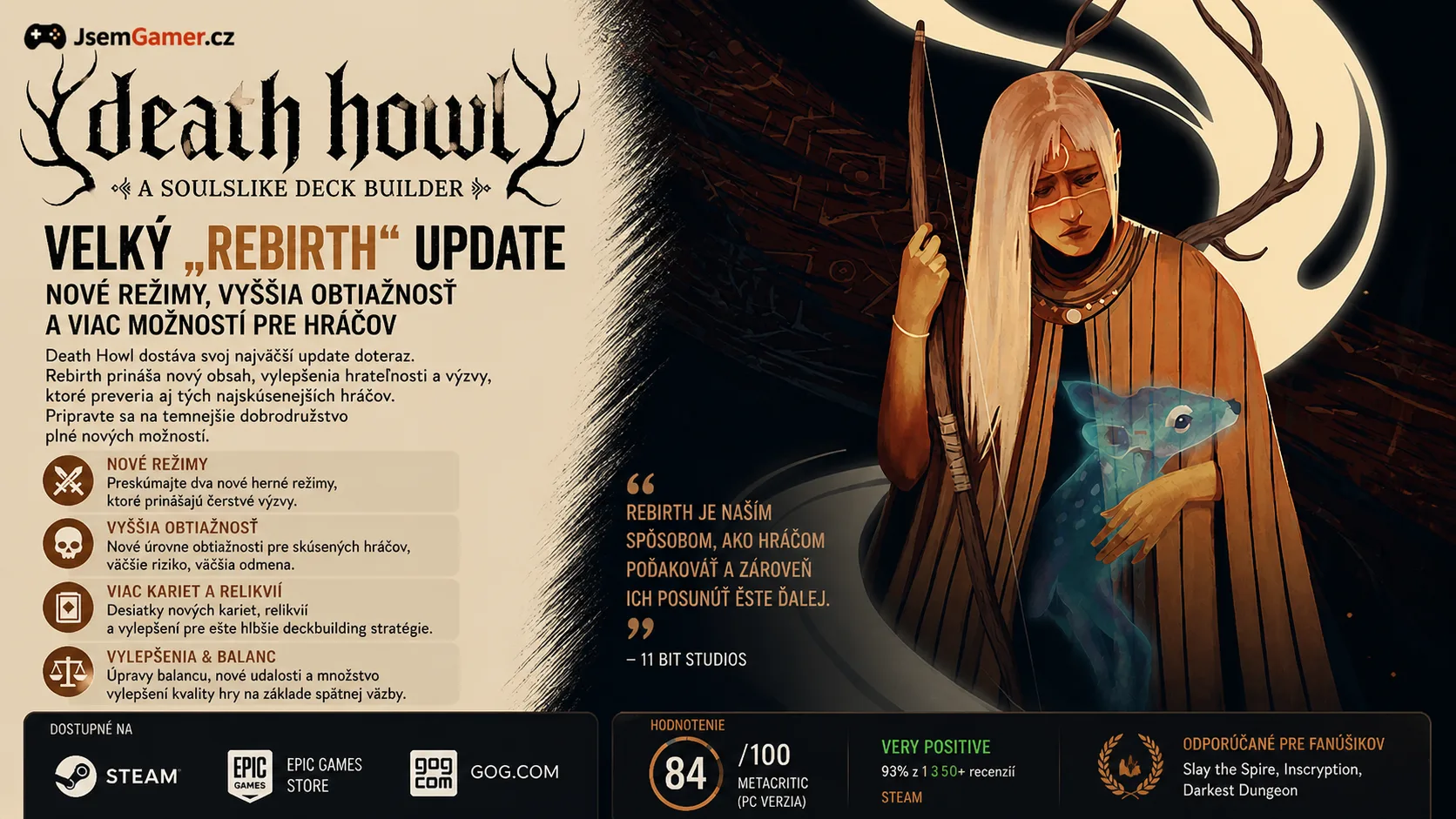 Death Howl dostáva veľký „Rebirth“ update: nové režimy, vyššia obtiažnosť a viac možností pre hráčov