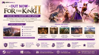 For The King II dostáva veľké DLC aj masívny free update! Hráči získajú nové postavy, dungeon mód aj desiatky noviniek