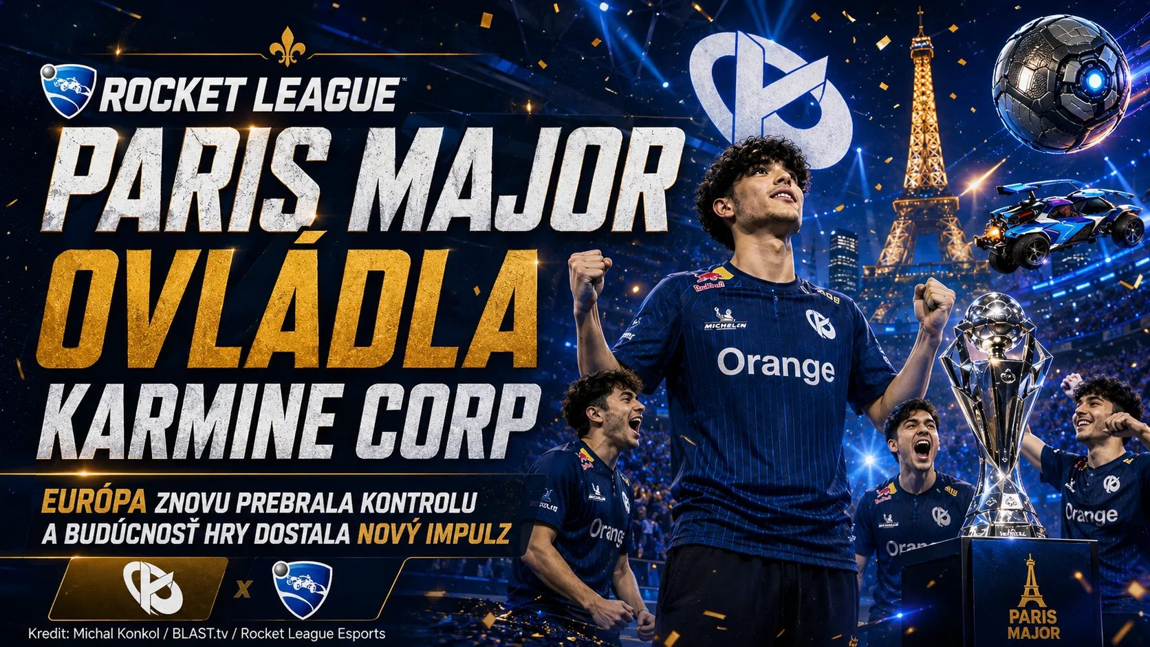 Rocket League: Paris Major ovládla Karmine Corp, Európa znovu prebrala kontrolu a budúcnosť hry dostala nový impulz