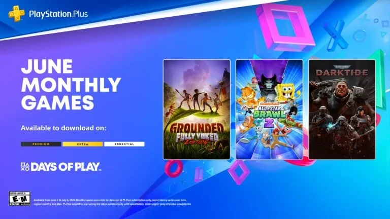 PlayStation Plus v červnu rozšíří nabídku o Grounded, Darktide i Nickelodeon All-Star Brawl 2