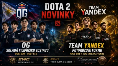 Dota 2 novinky: OG skladá filipínsku zostavu a Team Yandex potvrdzuje formu pred EWC a The International