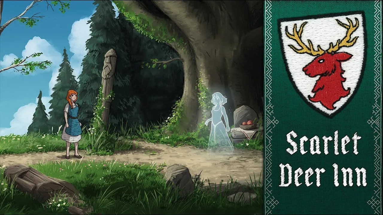 Scarlet Deer Inn vyjde na Steamu už 21. července. Temná středověká pohádka láká na vyšívanou stylizaci