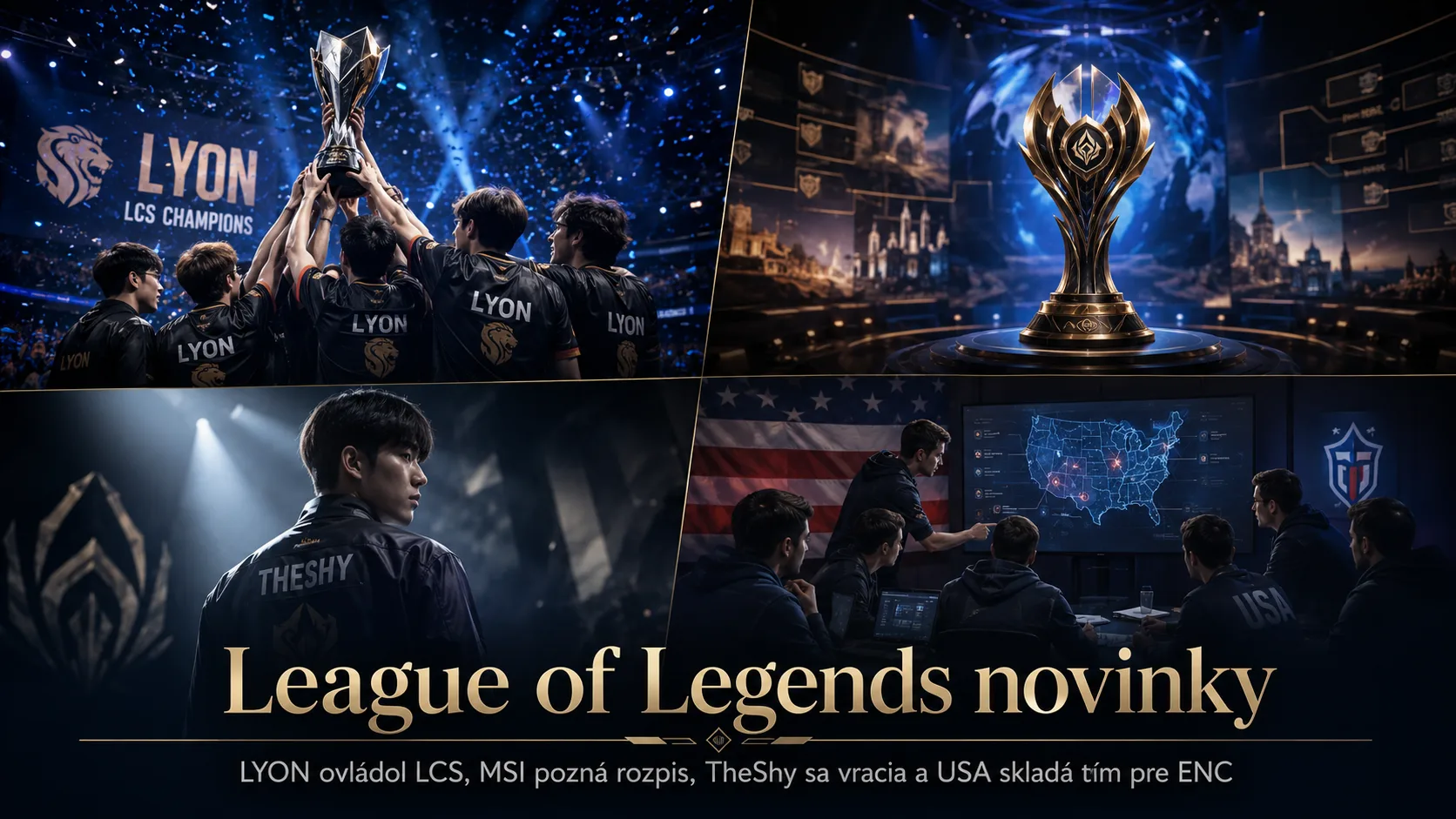 League of Legends novinky: LYON ovládol LCS, MSI pozná rozpis, TheShy sa vracia a USA skladá tím pre ENC