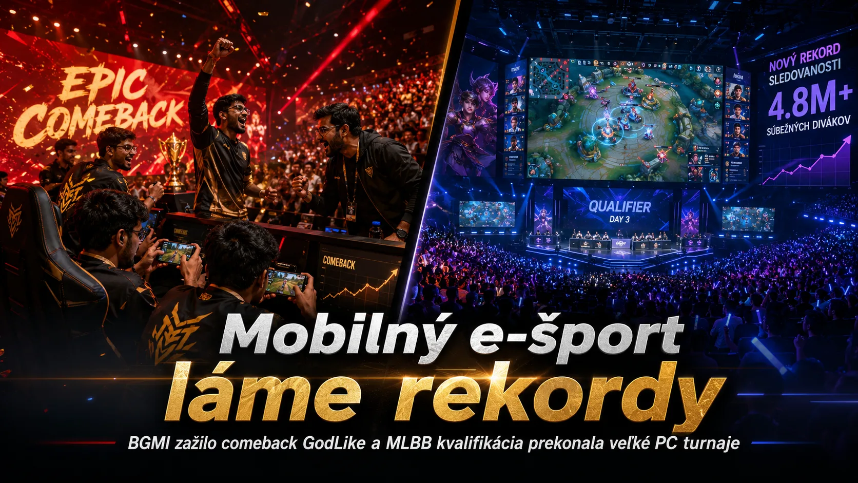 Mobilný e-šport láme rekordy: BGMI zažilo comeback GodLike a MLBB kvalifikácia prekonala veľké PC turnaje
