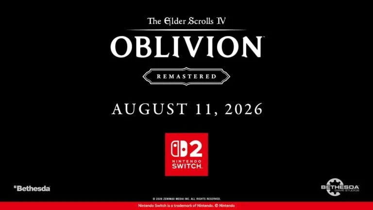 The Elder Scrolls IV: Oblivion Remastered dorazí na Switch 2 už 11. srpna. Předobjednávky fyzické verze už běží
