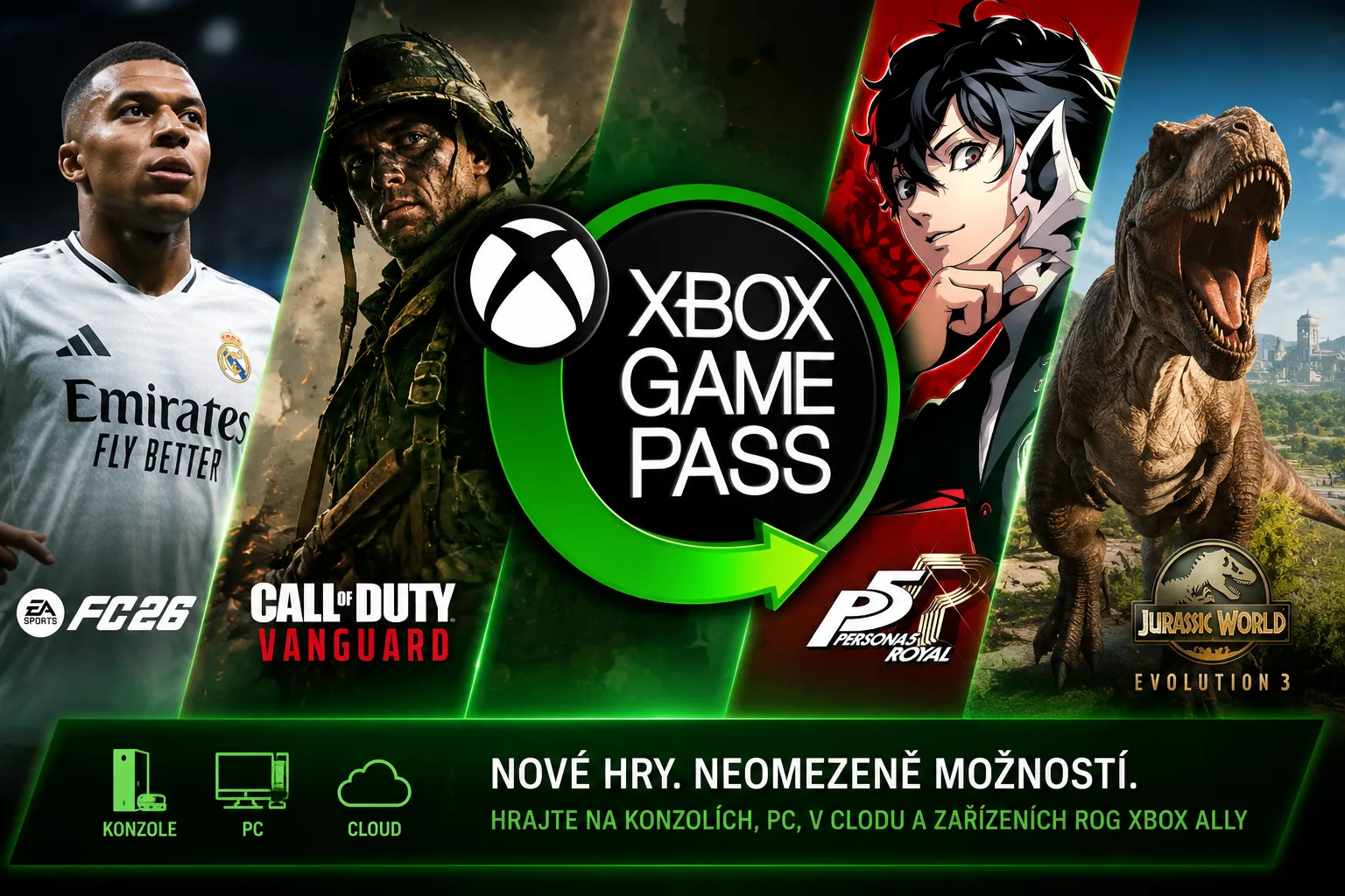 Xbox Game Pass rozšiřuje nabídku o EA Sports FC 26, Persona 5 Royal i další novinky. Sea of Thieves mezitím vstupuje do 20. sezóny