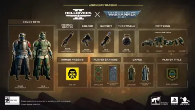 Helldivers 2 propojí síly s Warhammerem 40,000 v novém Legendary Warbondu