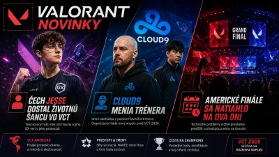 Valorant novinky: Jesse mieri do VCT, Cloud9 menia trénera, americké finále sa natiahlo