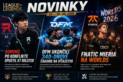 League of Legends novinky: Aiming po konflikte opustil KT, DFM ukončili 340-dňové čakanie a Fnatic mieria na Worlds