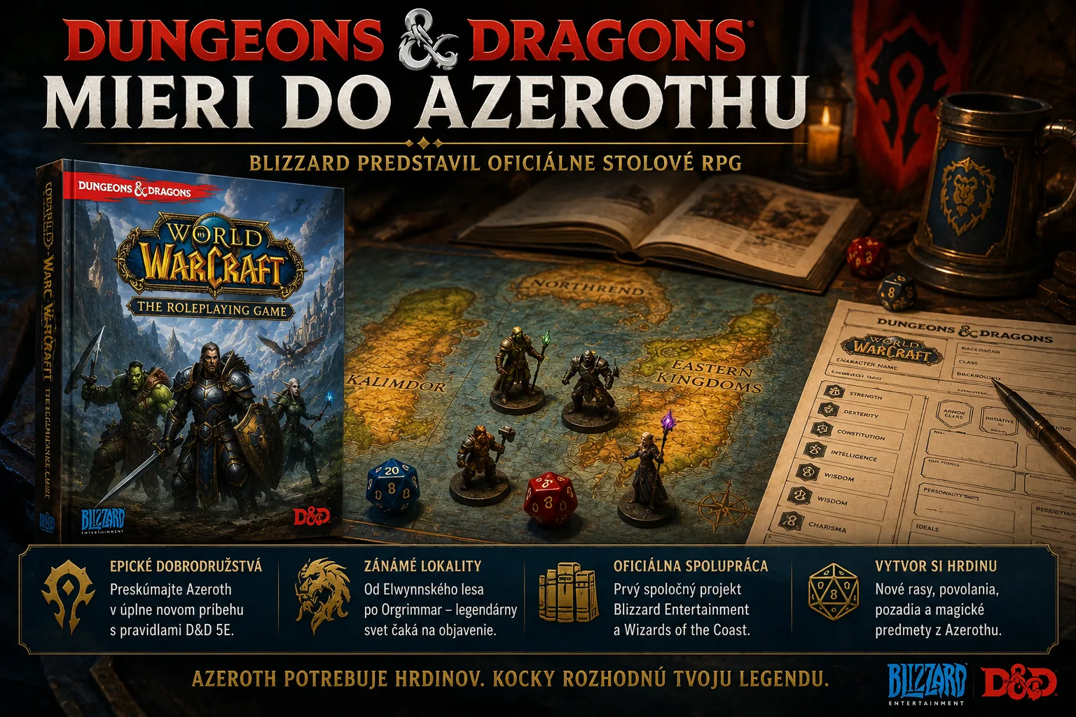 Dungeons & Dragons mieri do Azerothu, Blizzard predstavil oficiálne stolové RPG