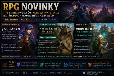 RPG novinky: Fire Emblem vracia čas, Monster Hunter Wilds dostáva demo a Moonlighter 2 pozná dátum