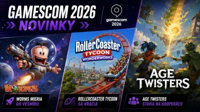 Gamescom 2026 pre-show priniesol Worms: Galactic Tactics, nový RollerCoaster Tycoon aj Age Twisters