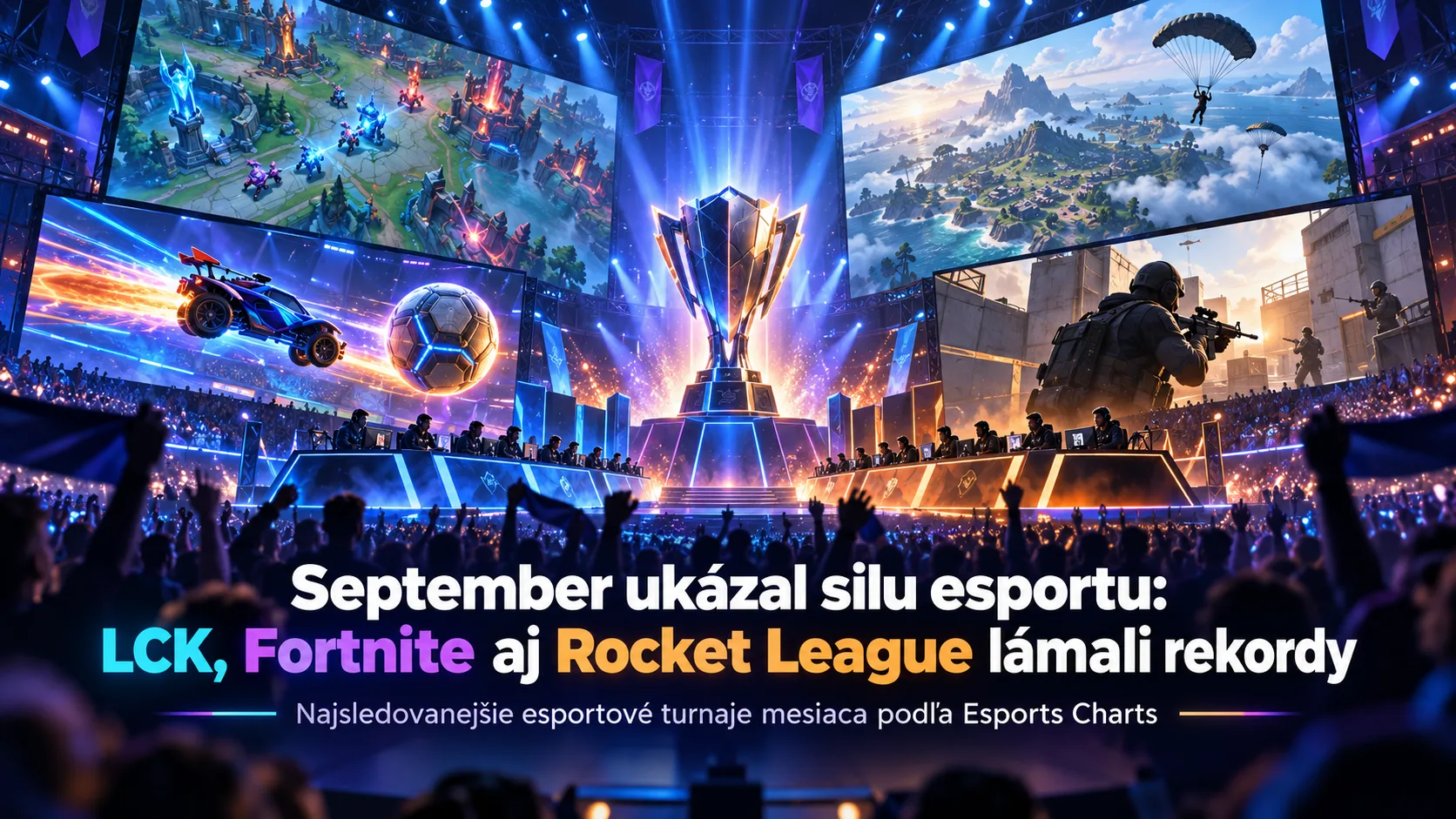 September ukázal silu esportu: LCK, Fortnite aj Rocket League lámali rekordy