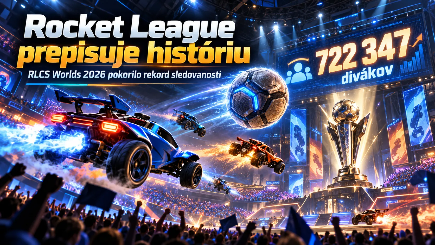 Rocket League prepisuje históriu. RLCS Worlds 2026 pokorilo rekord sledovanosti
