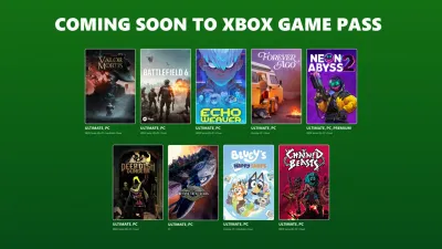 Xbox Game Pass v polovině října rozšíří Battlefield 6, Valor Mortis nebo Forever Ago