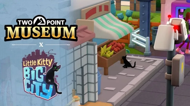 Two Point Museum spojilo síly s Little Kitty, Big City. Dorazil bezplatný crossover i nové DLC