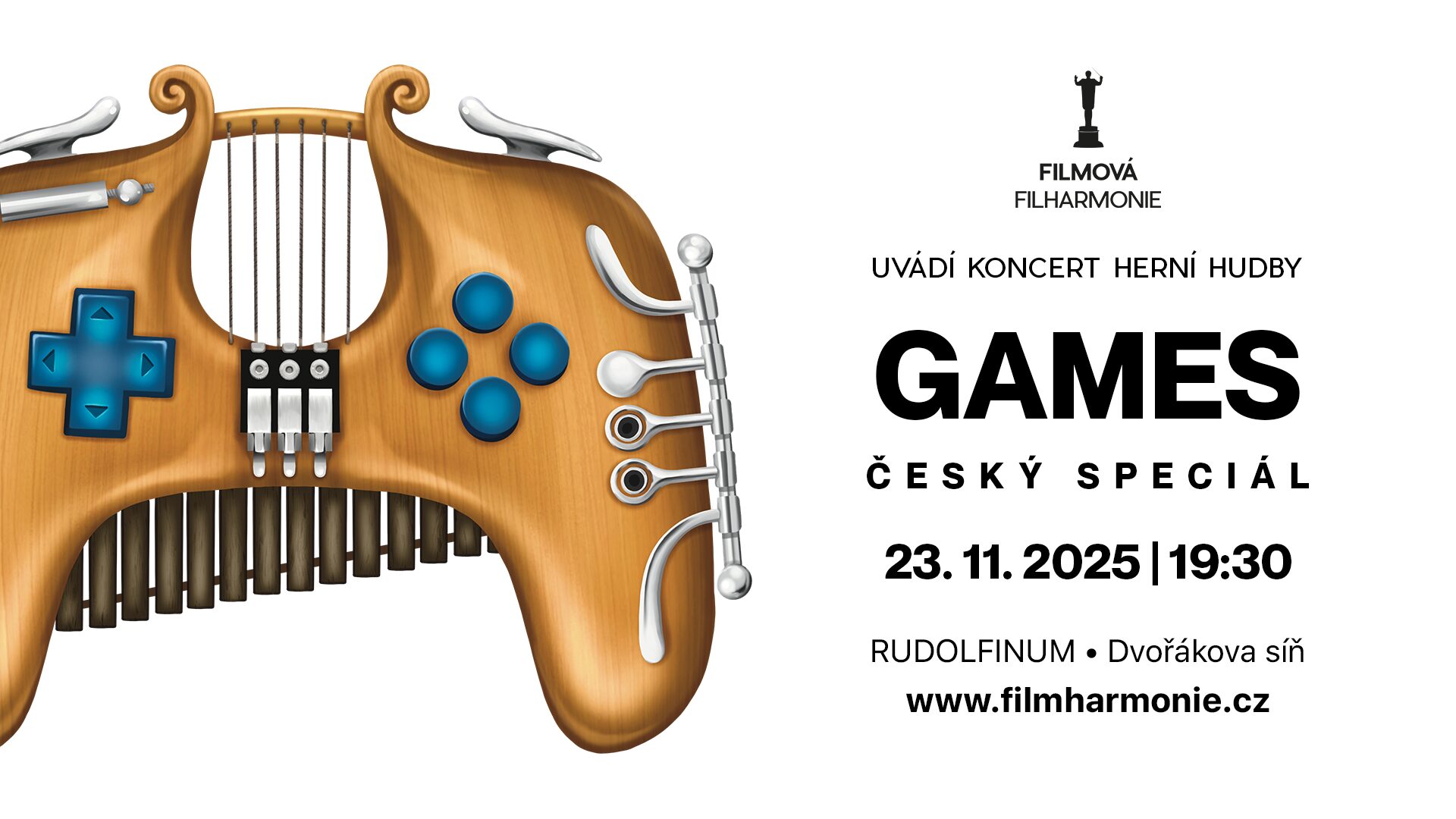 V neděli 23. listopadu 2025 zazní česká herní hudba na podiu Rudolfina s Filmovou filharmonií